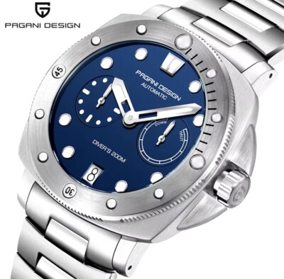 PAGANI DESIGN 2024 Men's Automatic Mechanical Watches Stainless Steel Blue  New