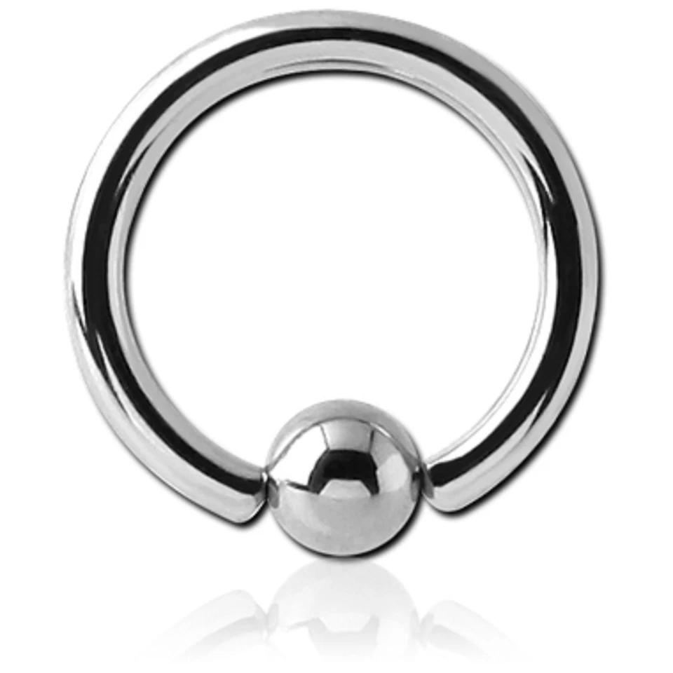 TITAN BALL CLOSURE RING Lippepiercing Ohr Brust Nasenring Intim Tragus Septum - Bild 1 von 2