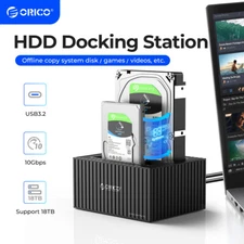 ORICO Dual Bay Hard Drive Docking Station USB C 3.1 SATA for 3.5/2.5 '' HDD/SSD