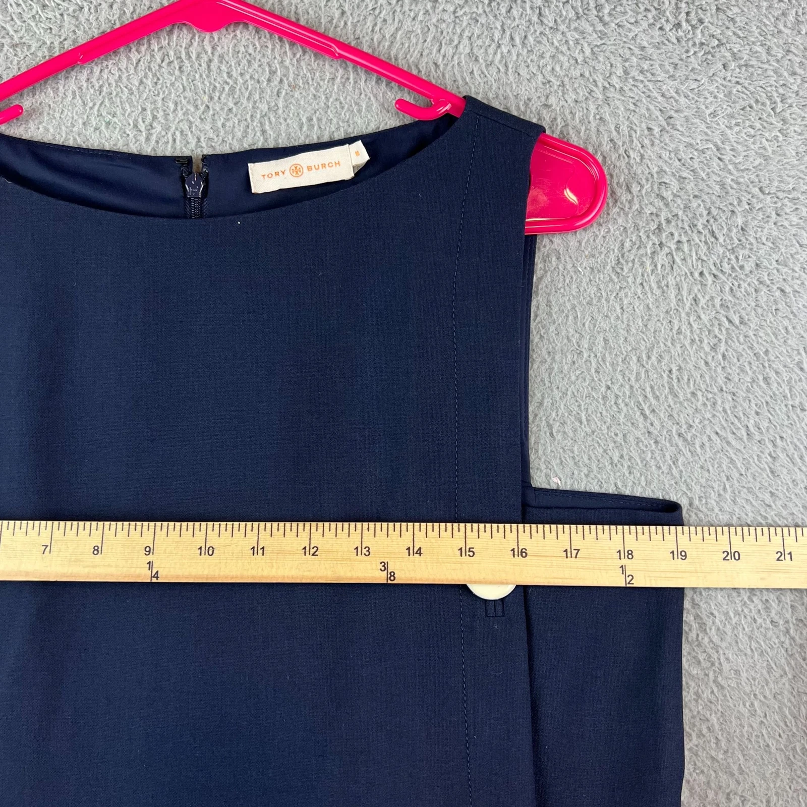 Mini abito blu navy Tory Burch taglia 10 vendita al dettaglio $360