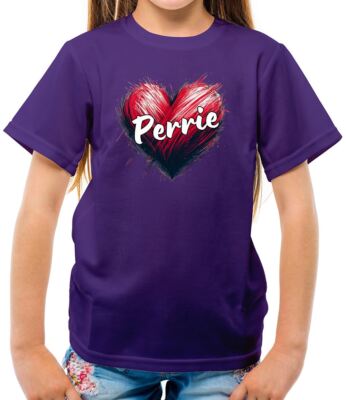 Love Heart Perrie - Kinder T-Shirt - Konzert Gig Edwards Sänger Gig Fan