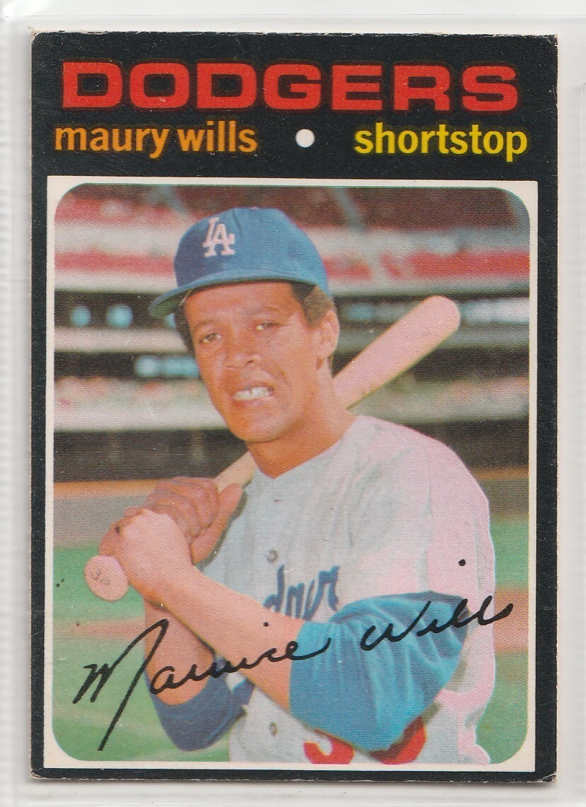 1971  O-Pee-Chee  Baseball  #385 Maury Wills  Los Angeles Dodgers