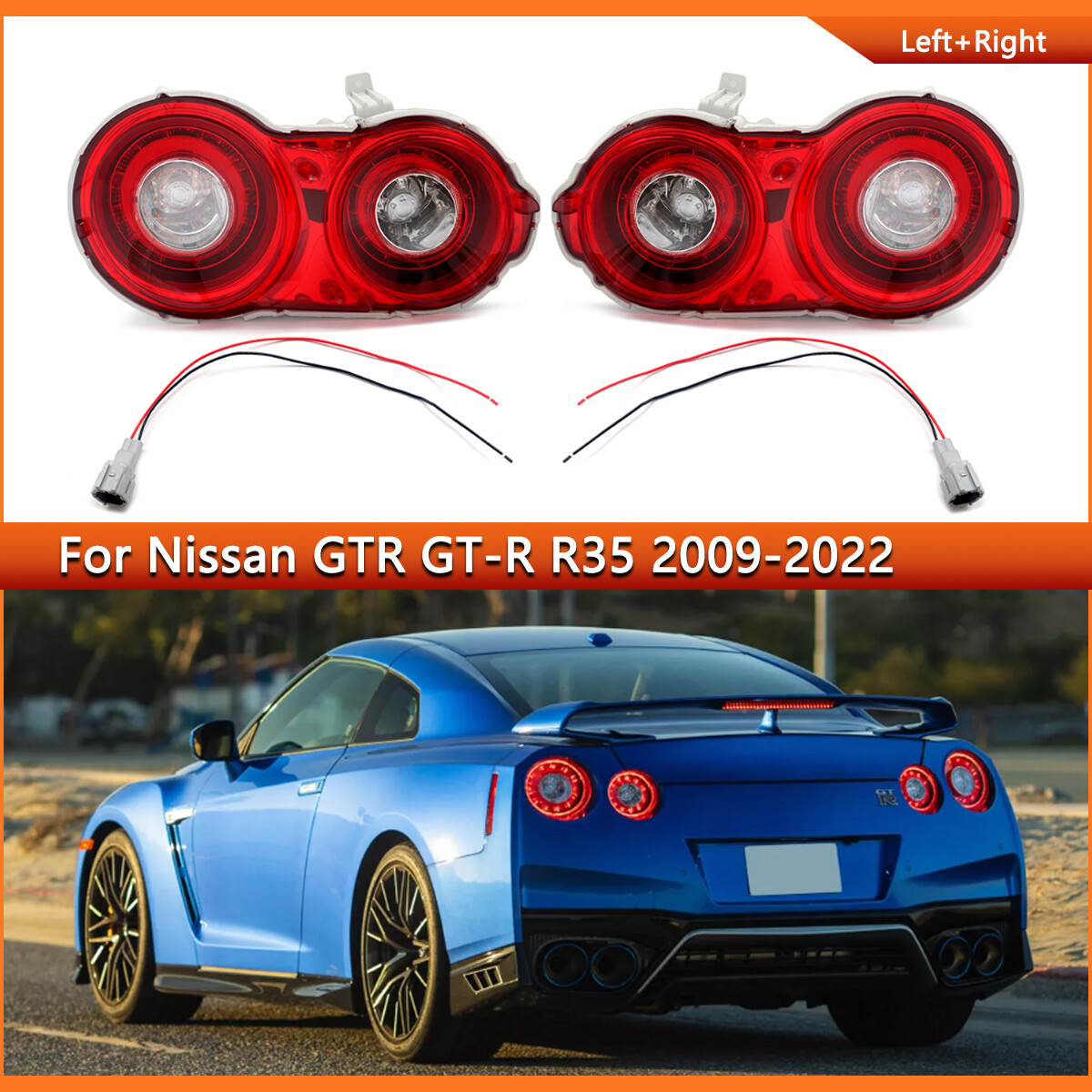 Upgrade 09-16 to 17+ Style Pair LED Tail Lights For 2009-24 Nissan
