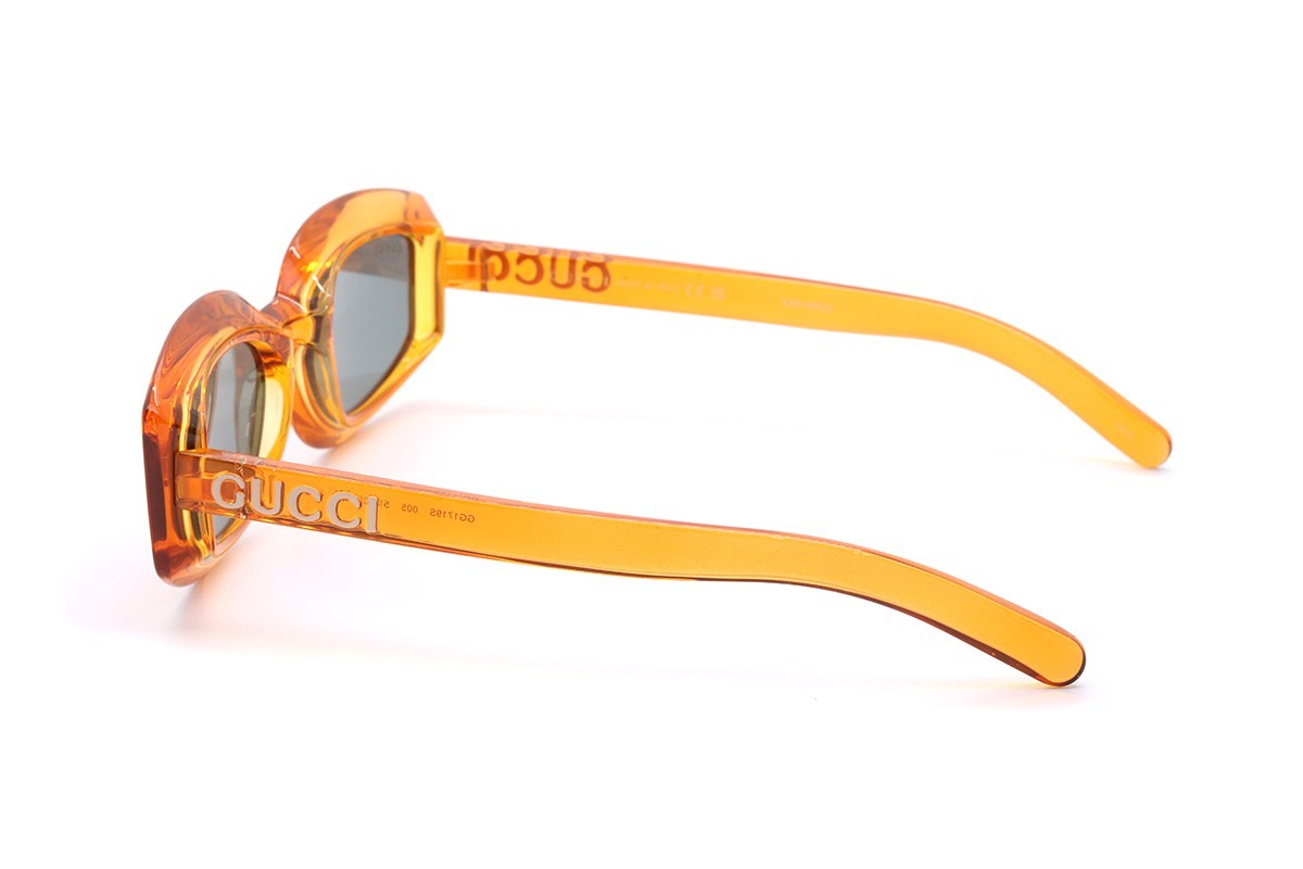 SALE! NEW Gucci GG1719S 005 Orange Grey Women Square Sunglasses GG 1719S Gucci GG 1718S 6LBIY – Vintage Frames Company main image 3