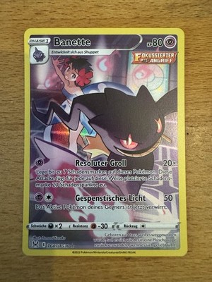 Pokemon Karte Banette Alt Full Art Verlorener Ursprung TG07/TG30 Deutsch