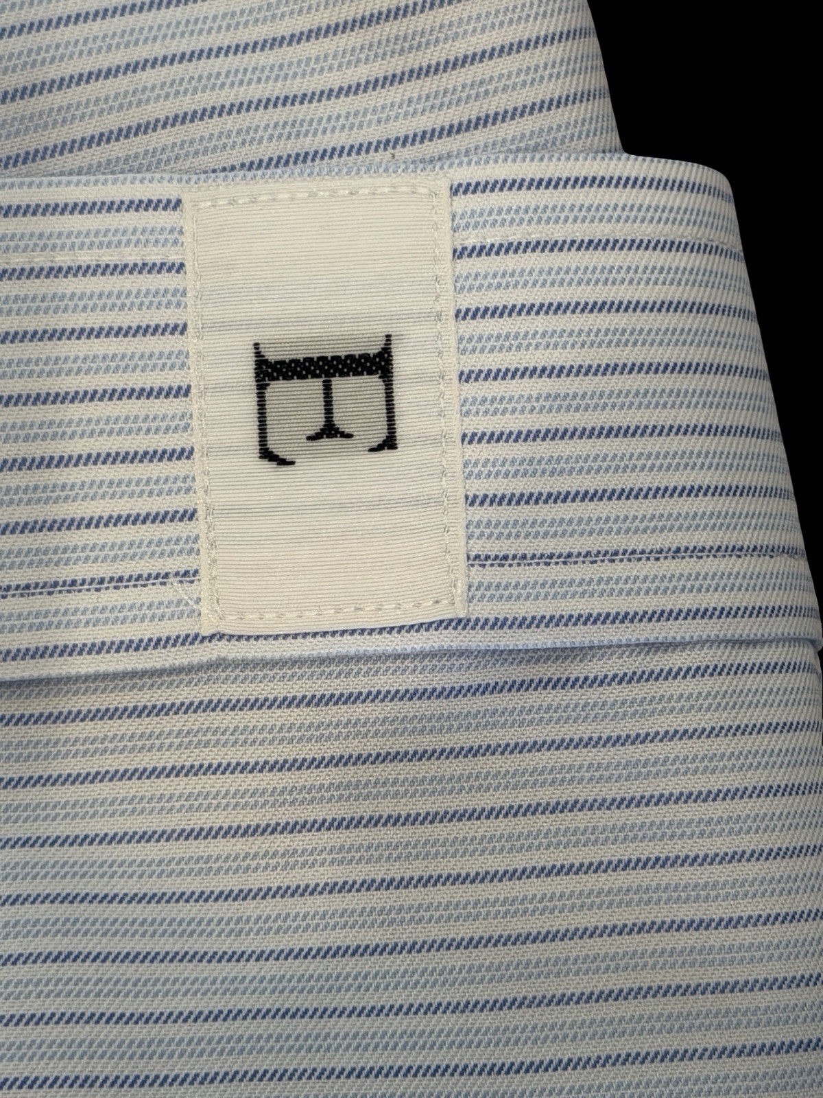 Emmett London Men's Dress Shirt French Cuff 140's Blue Stripe Twill 16 41cm Luxe image 6