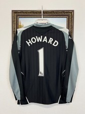 Everton Portero Camiseta de Fútbol 2007 Umbro Jersey #1 Howard Raro Talla Niños L