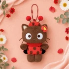 Sanrio Characters Plush Doll Ladybug costume Chococat 8cm Key ring Bag charm