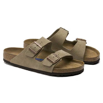 Birkenstock Arizona Taupe Suede Leather Unisex Sandals Size EU 37-45