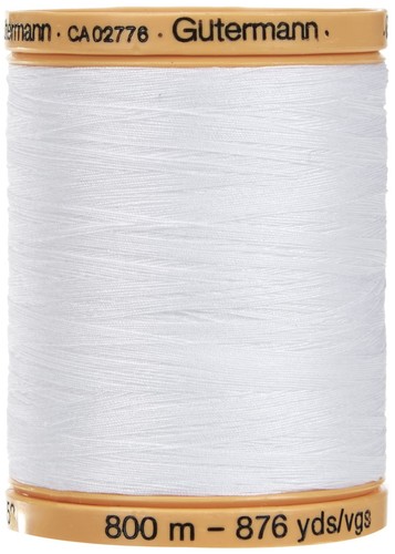 25049 Natural Cotton Thread Solids 876 Yards-White - Imagen 2 de 4