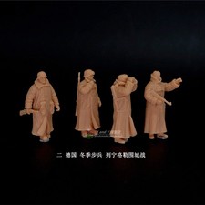 3D Printing 1/72 World War II German Winter Soldier 4 Person Unpainted