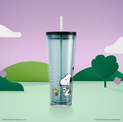 Starbucks 2025 Limited Peanuts Mug   Joe Kind Snoopy Love, 24oz Cold Water Style