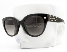 Coach Sunglasses Polished Black Gold Logo Gray Gradient HC 8393U 50023C w/case