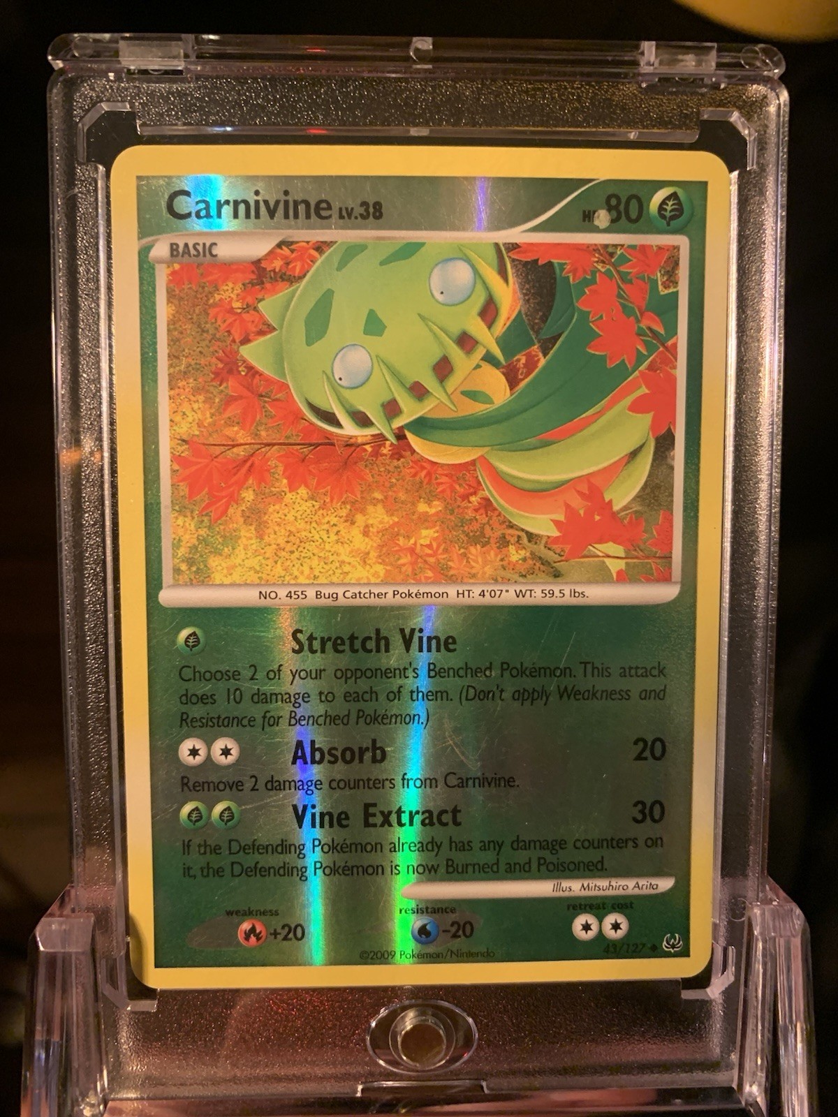 Pokémon TCG Carnivine 43/127 Platinum Basic REVERSE HOLO 2009