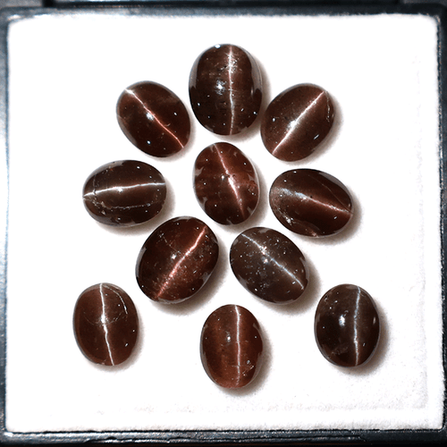 11 piezas piedras preciosas de cabujón ovalado de 8,8 mm-10 mm de escapolita natural sin tratar - Imagen 3 de 12