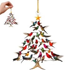 Beautiful Hummingbird Christmas Tree Ornament for Holiday Home Decor Indoor Outd