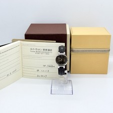 Montre LOUIS VUITTON Tambour Q1211 DL9527 QZ SS/Cuir Marron avec boite, Garantie