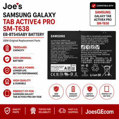 Samsung Galaxy Tab Active 4 Pro Battery SM-T638 7600mAh EB-BT545ABY OEM Part