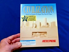 Big Box Sid Meier's Civilization Microprose IBM/Tandy 3.5" Discs - 1991