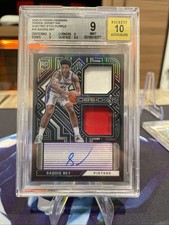 2020 PANINI OBSIDIAN SADDIQ BEY ROOKIE JERSEY ELECTRIC PURPLE /35 BGS 9 AUTO 10