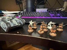 Warhammer 40k Steel Legion Astra Militarum Guard Army Metal Squad with Chimera 4