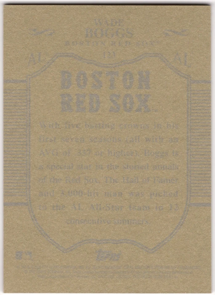 2009 TOPPS STERLING GOLD FRAMED 123 WADE BOGGS BOSTON RED SOX **SET BREAK!** 3/5 - Image 2 of 2