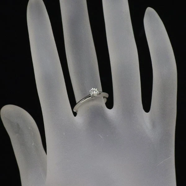 Кольцо с одним бриллиантом Tiffany Pt950 0,23 карата G VVS1 — подлинное бесплатная доставка из Японии - Изображение 3 из 4