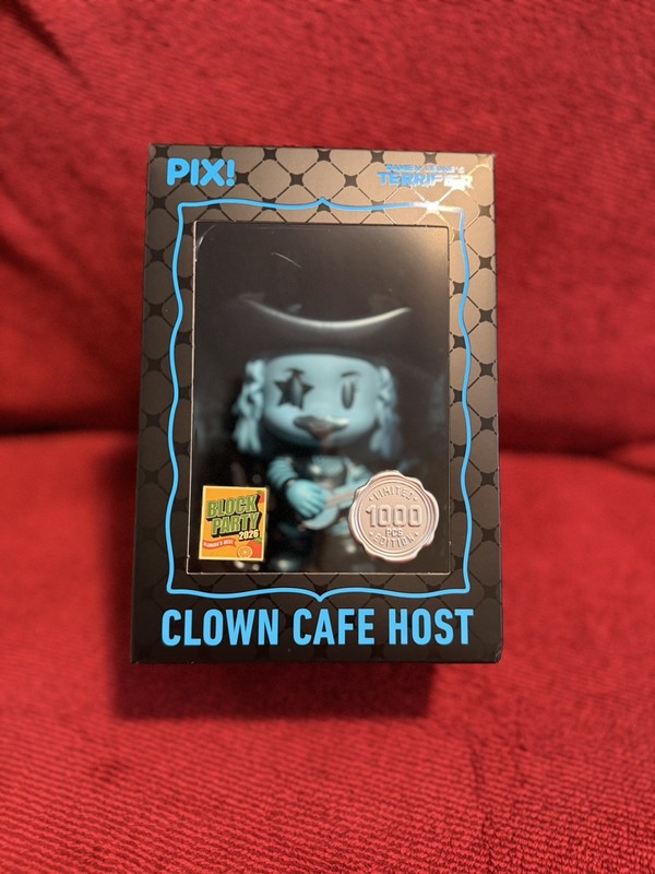Thrilljoy Block Party 2026 Pix Terrifier Clown Cafe Host LE 1000 Pix! Figure #A