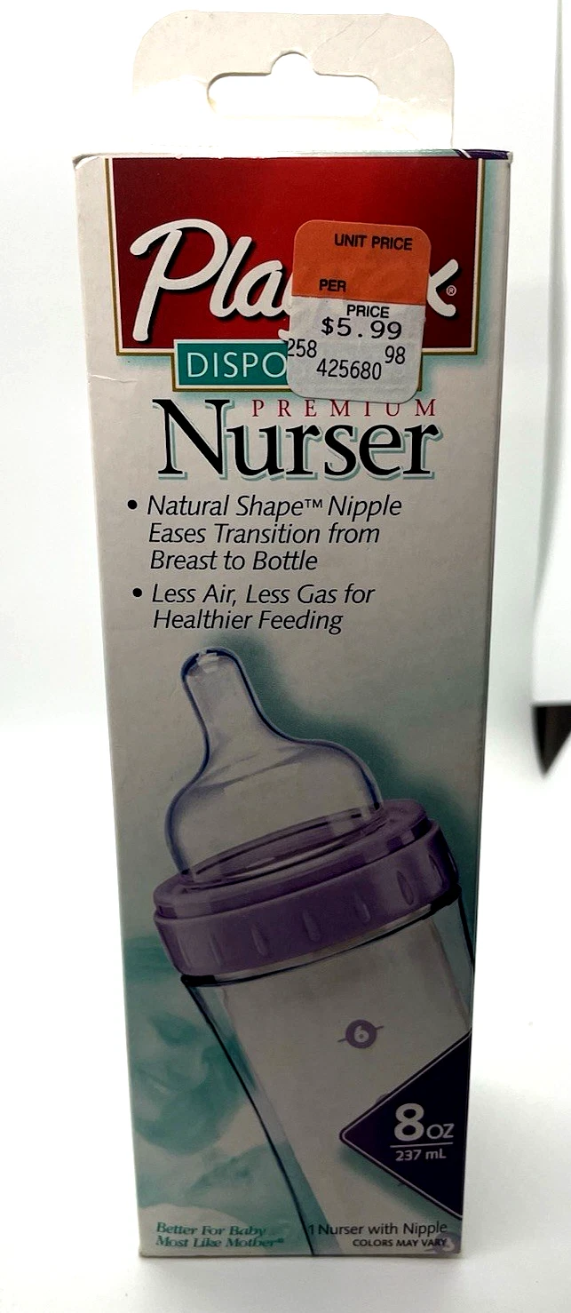 VTG Vintage 2002 Playtex Baby Disposables Premium Nurser Bottle Pink 8oz Set
