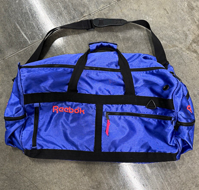 Vintage Reebok Gym Duffel Bag Purple Blue Pink 90s Retro Workout Travel 24 