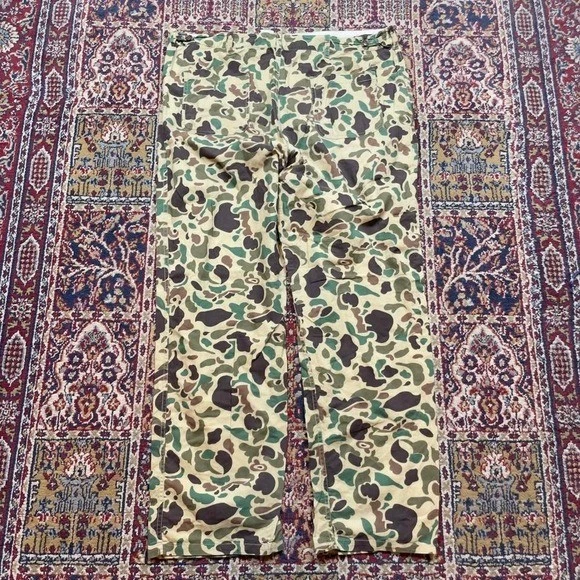 VTG 70s 80s cotton frog skin camo baggy hunting pants XL lightweight military - Image 2 of 4