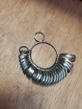 Vintage US Standard HR Metal Jewelers Finger Ring Sizer 0 - 13 w/ ½ Sizes JL764