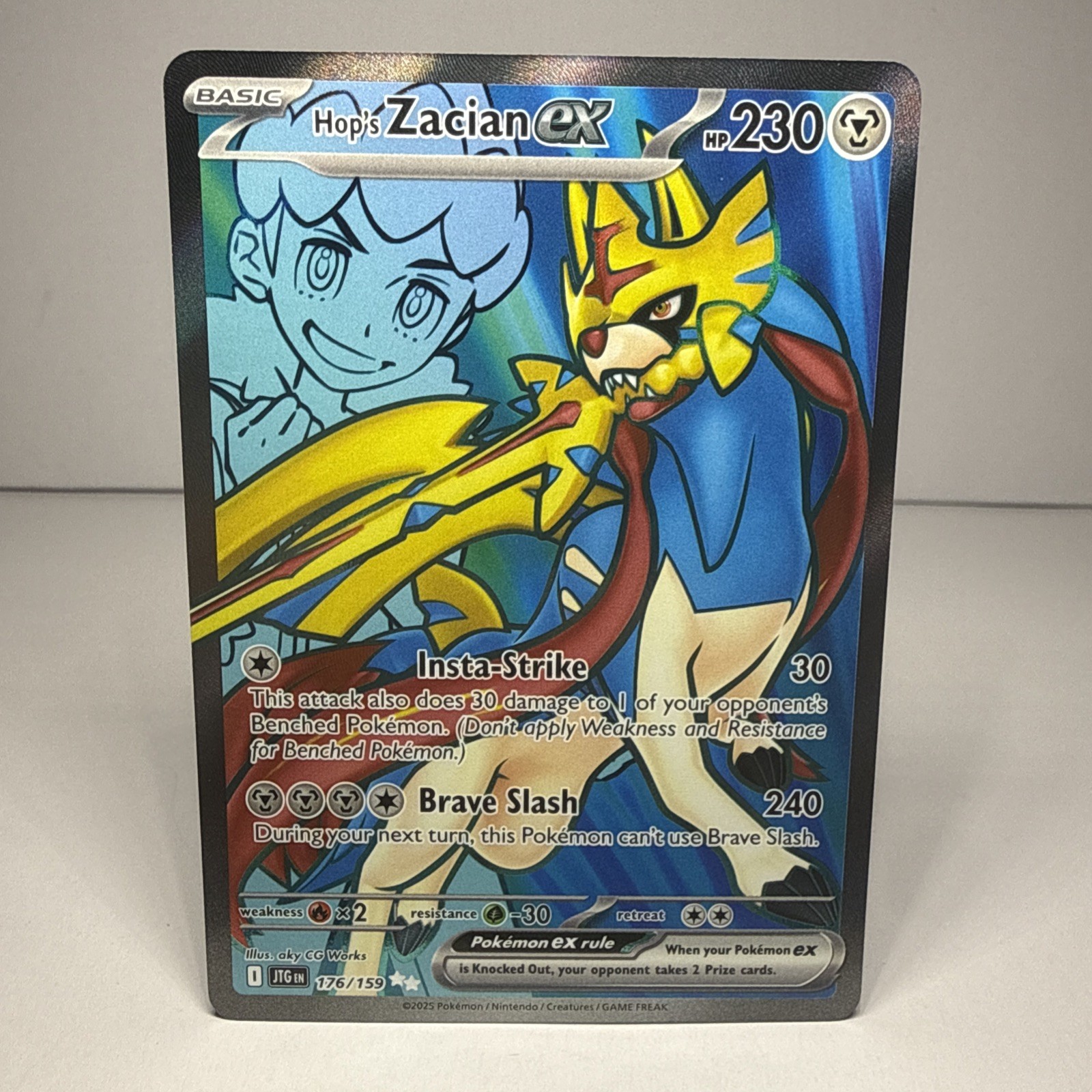 Hop's Zacian ex Pokemon Journey Together 176/159 Full Art Ultra Rare NM