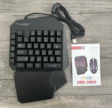 T-Wolf TF900 Single Handed 40 key Gaming Keyboard and Mouse set