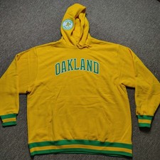 Vintage OAKLAND ATHLETICS Hoodie Men 2XL Yell...