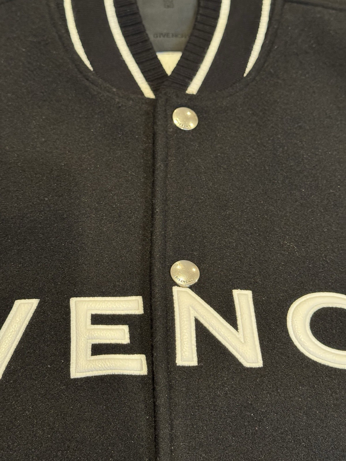 Authentic Givenchy Wool Leather VarsityBomber Jac… - image 7