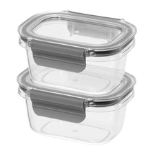 Oggi Clarity Leak-Proof Airtight Food Storage Containers - Set of 2, Ultra cl...