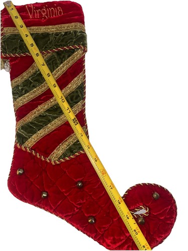 Frontgate Yuletide Quilted Toe Christmas Stocking “Virginia” - Picture 17 of 19