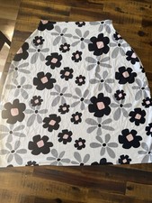 Car Seat Cover, floral with black, white and gray 
