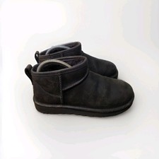 Ugg Ultra Mini Boots Womens Size UK 4 Dark Brown