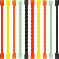 10 PCS 4-Inch Silicone Cable Ties - Reusable Rubber Twist Ties for Bundling