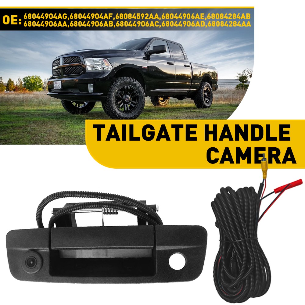 Rear View Backup Tailgate Handle Camera For Dodge Ram 09 10 11 12 13 14 15 16 17
