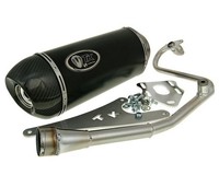 Turbokit Auspuff Turbo Kit Gmax 4T Carbon Kappe H2 FüR Honda Zoomer 250 50 Nps