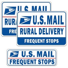 Mail Delivery Driver Magnetic Signs - 3 Pack Rural Carrier Delivery Frequent ...