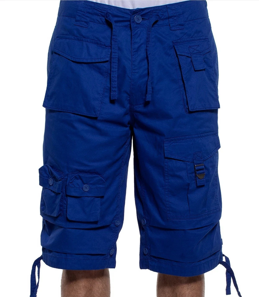 Sean John Baggy Cargo Shorts Men’s 36x14 Actual (38x14) Blue - Image 2 of 4