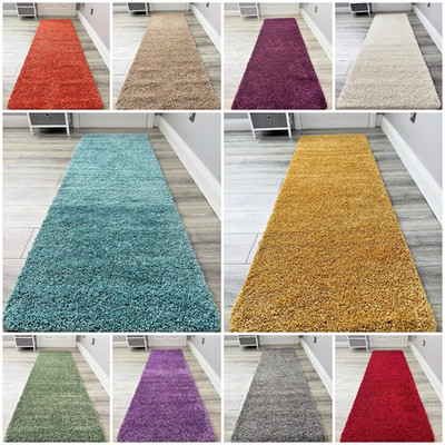 Flurläufer Matte lang maschinenwaschbar rutschfest uni groß klein robust Teppich