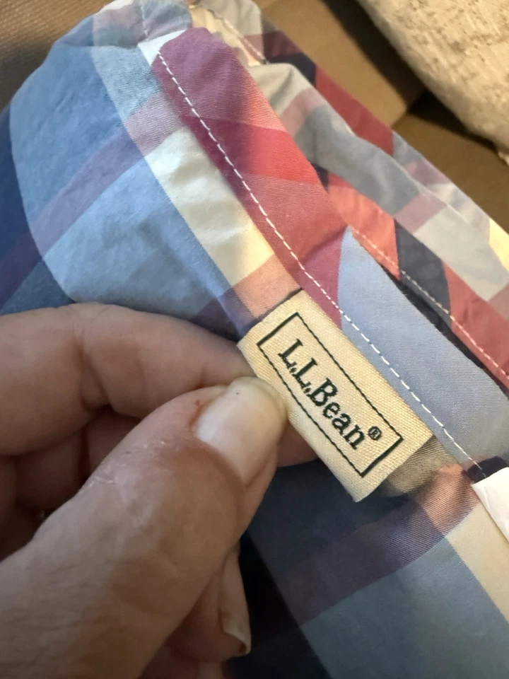 Manta Edredón L.L.Bean Completo/Reina Cuadros 90x90 Plumón Poliéster Alternativo, Foto 3 de 4