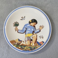 Vintage Rockwell Kent Salamina Vernon Kilns 10.5β Plate Made in the USA