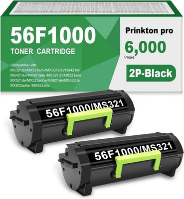 56F1000 Black Toner Cartridge for Lexmark  56F1H00 56F1X00 56F1U00 MS321 MS421