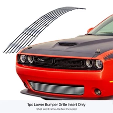 For 2015-2023 Dodge Challenger Lower Bumper Stainless Chrome Billet Grille